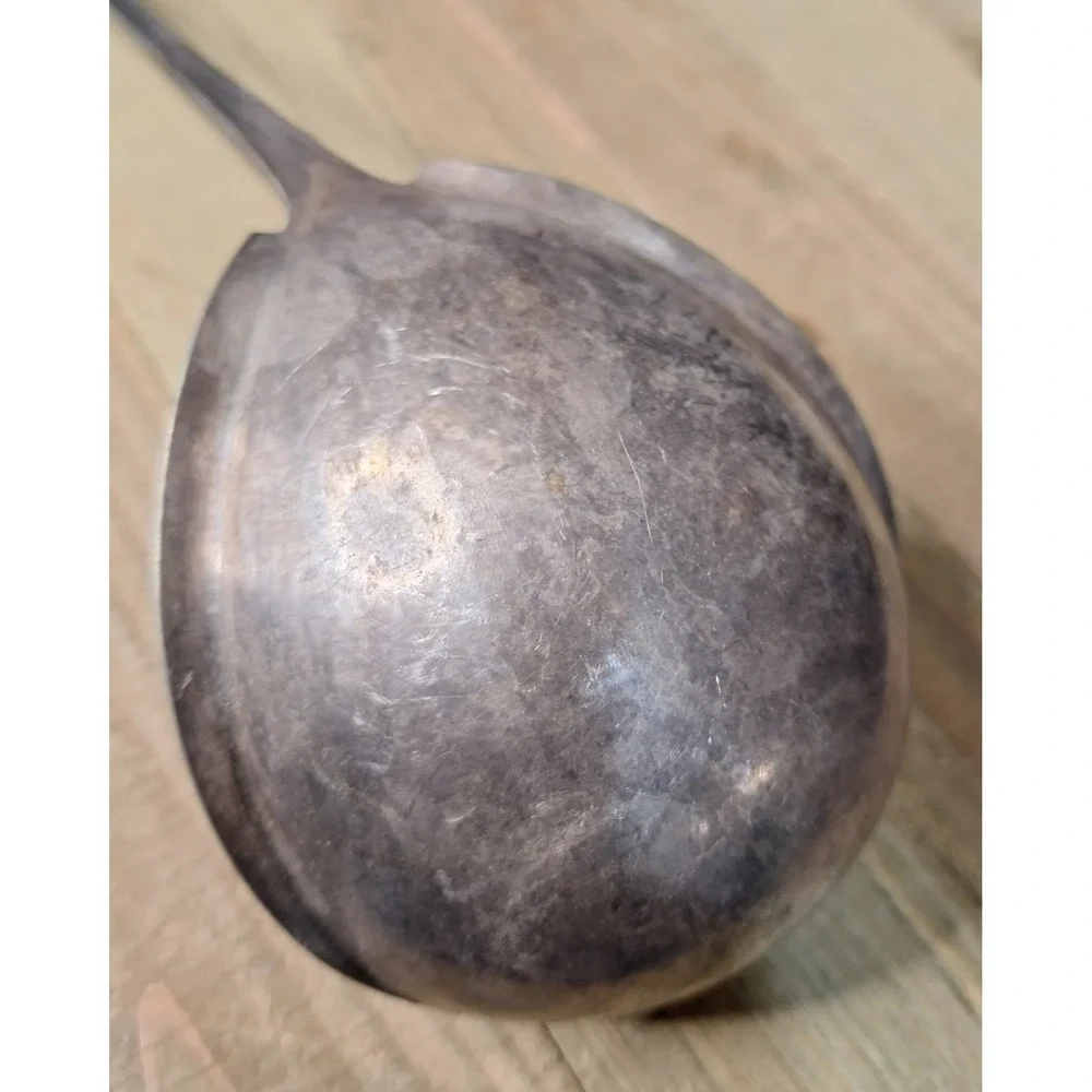 Antique 1847 Rogers Bros A1 Silverplate Soup Ladle Lily of the Valley Pattern 13